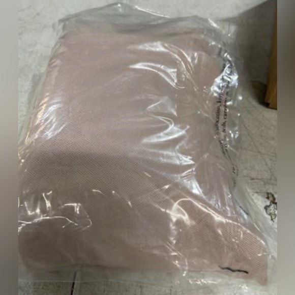 Sun Zero Saxon Energy Saving Blackout Grommet Curtain 1 Panel 40" x 84" - Blush - Picture 4 of 5